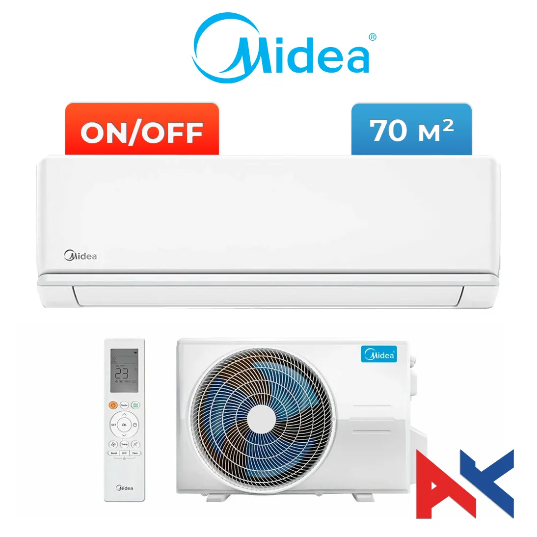 Midea on-off-g2-24 Midea Unlimited R32 On/Off MSAG2-24HRN8-I - MSAG2-24HRN8-O — изображение 1